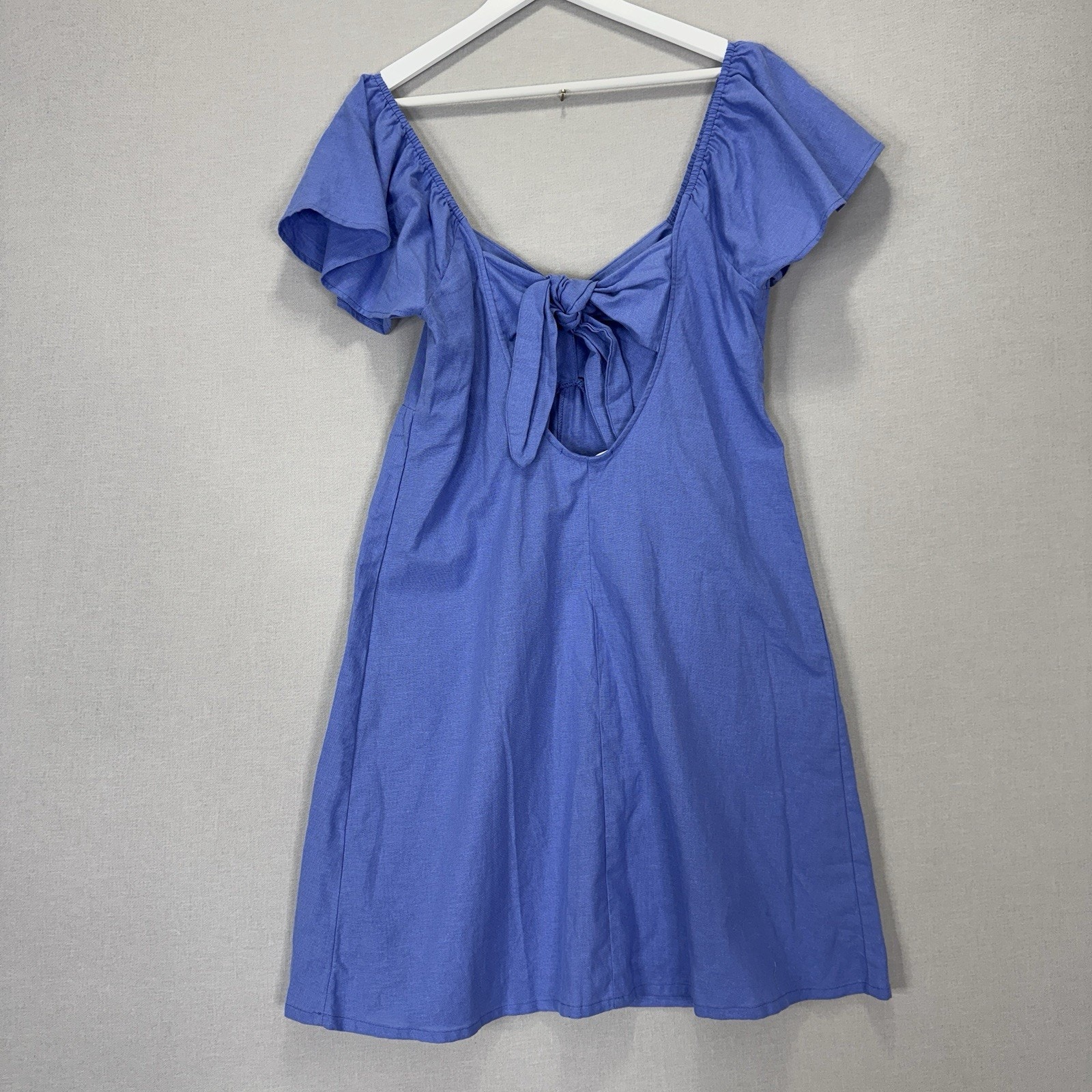 La Relaxed Young Dress Womens Large Bluebell Linen Blend Babydoll Sundress Beach — image 7 of 8